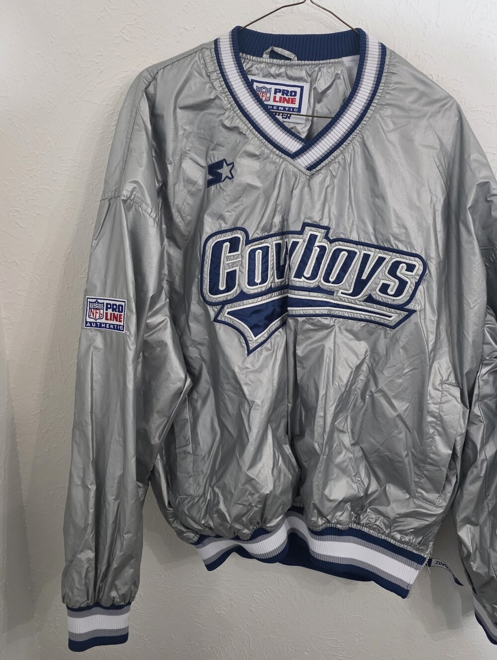 Vintage 90s Dallas Cowboys NFL Starter Americas Team Pullover Windbreaker Jacket